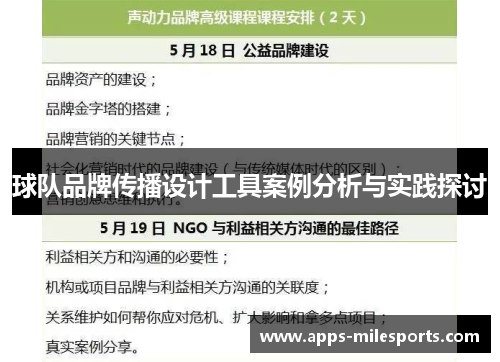 球队品牌传播设计工具案例分析与实践探讨