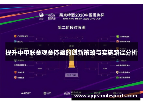 提升中甲联赛观赛体验的创新策略与实施路径分析