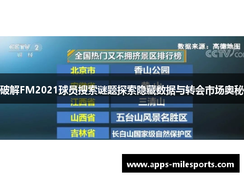 破解FM2021球员搜索谜题探索隐藏数据与转会市场奥秘